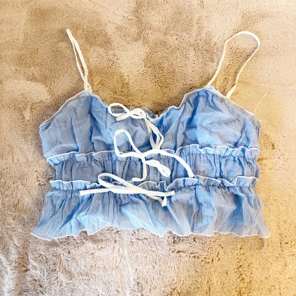 12th Tribe Light Blue Maxi Skirt - Picture 8 of 15